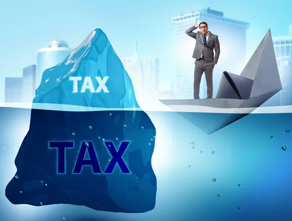 Tax Payment Concept Iceberg — Stockfoto