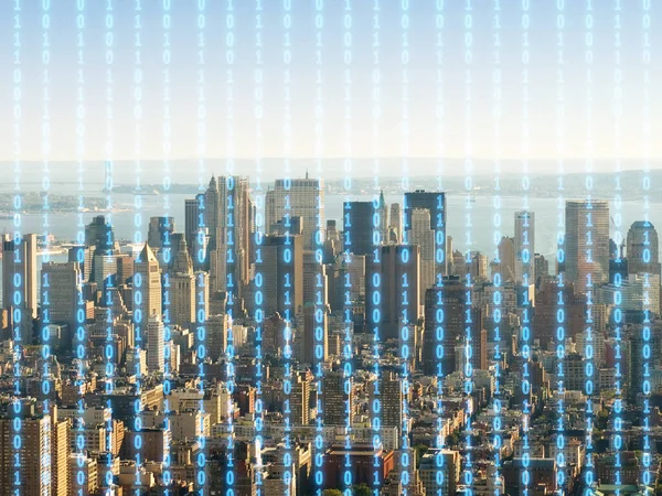 Das Konzept Der Modernen Digitalen Stadt Und Innovation — Stockfoto