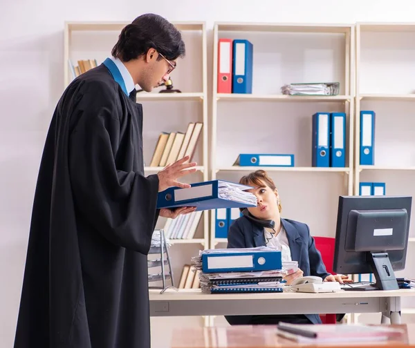 Two Lawyers Working Office — Stock Photo, Image