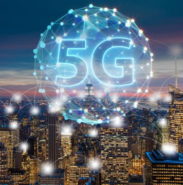 The 5g internet concept in technology concept