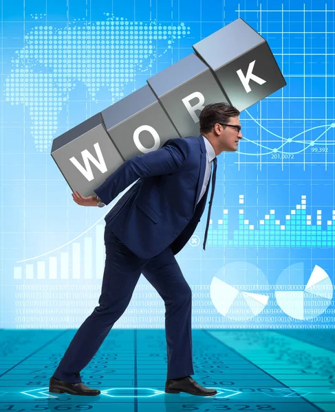 Zakenman Hard Aan Het Werk Business Concept — Stockfoto