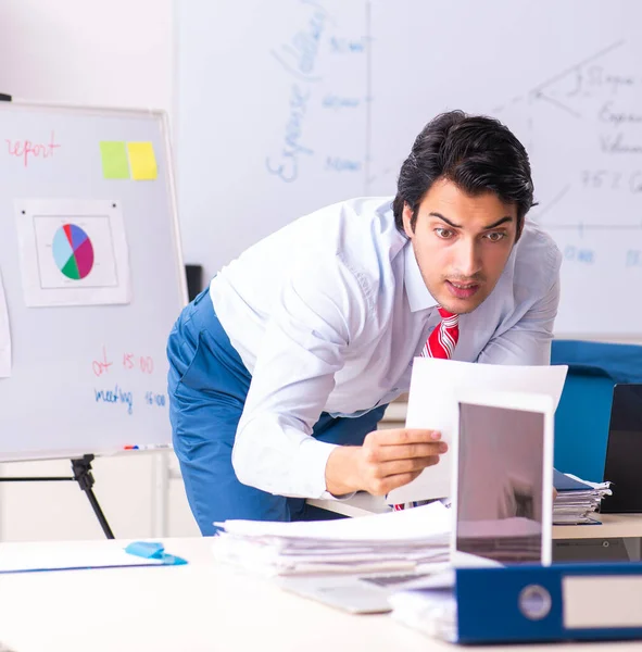 Male Sales Analyst Front Whiteboard — Stock Photo, Image