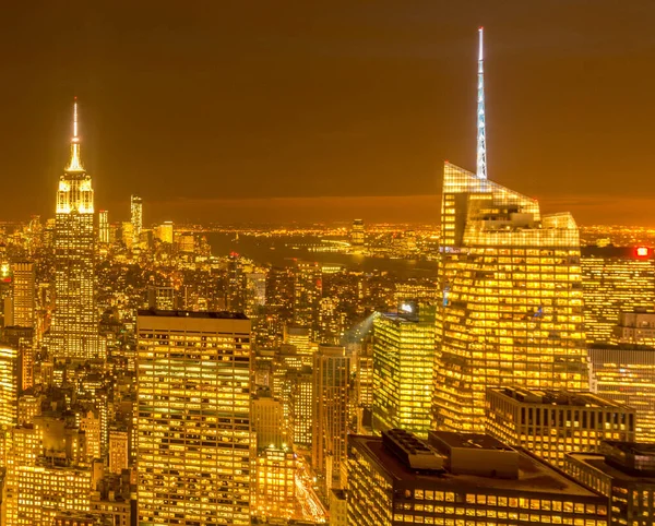Vista Nueva York Manhattan Durante Atardecer —  Fotos de Stock