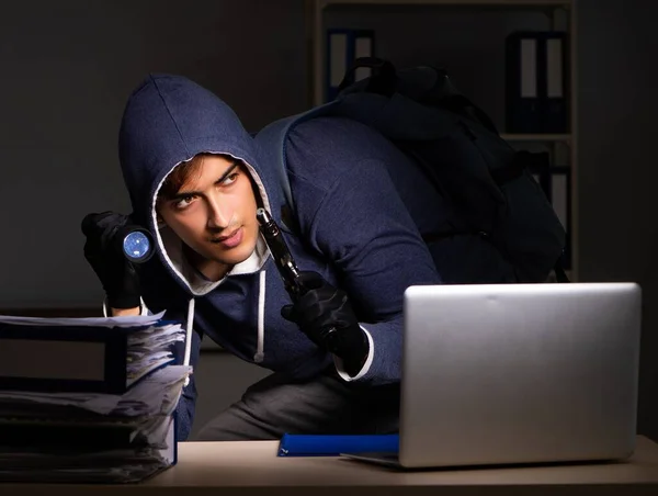 Thief Trying Steal Personal Data Identity Theft Concept — Stock Photo, Image