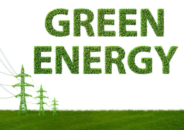 Groene Eco Energieconcept Rendering — Stockfoto
