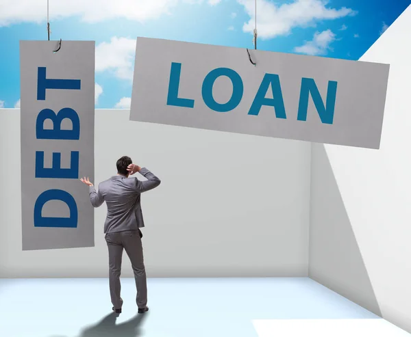 Businessman Debt Loan Concept — Stock Photo, Image