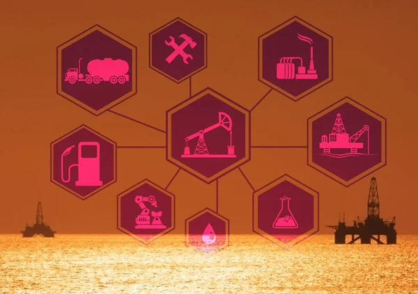 Koncepcja Automatyzacji Przemyśle Naftowym Gazowym — Zdjęcie stockowe
