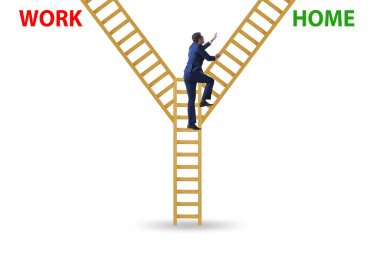 İş yerindeki iş adamları ev dengesi kavramında