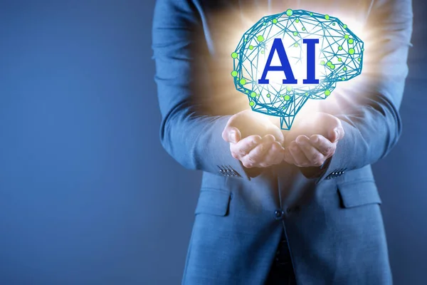 Artificial Intelligent Concept Businessman — Stock Photo, Image