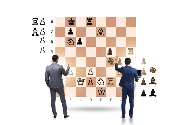 Geschäftsleute Spielen Schach Bord — Stockfoto