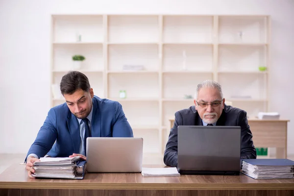 Two Employees Sitting Workplace — Stock Photo, Image
