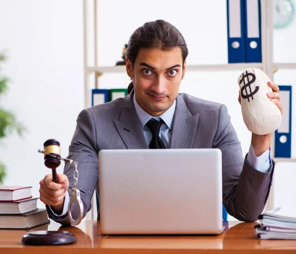 Young Lawyer Sitting Office — Stock Photo, Image