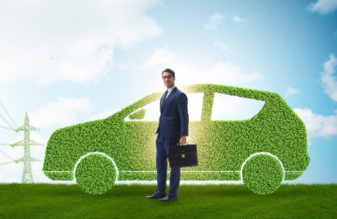 Elektrikli araba ve yeşil enerji konsepti