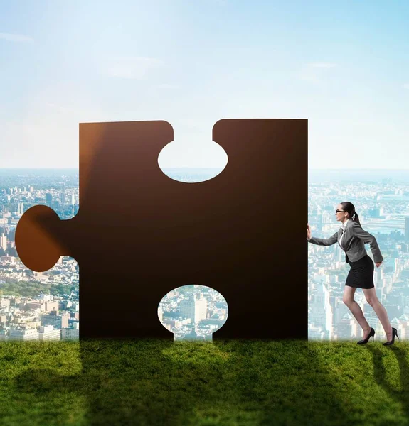Het Business Concept Van Puzzels Voor Teamwork — Stockfoto