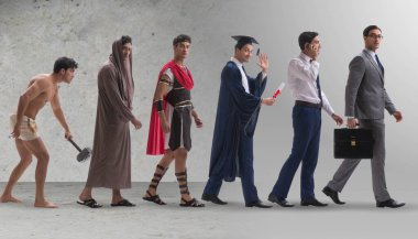 İnsanoğlunun eski çağdan modern çağa gelişimi.