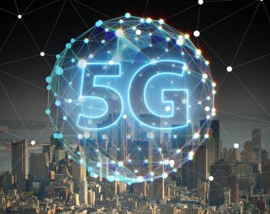 The 5g internet concept in technology concept
