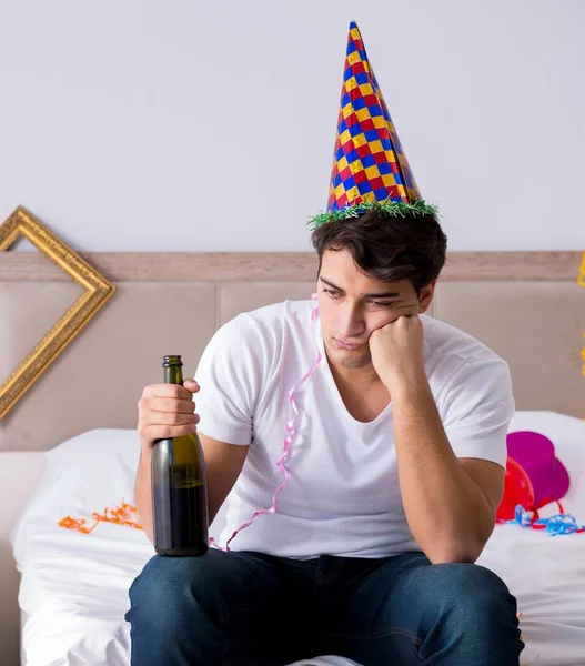 Man Home Heavy Partying — Stock Photo, Image