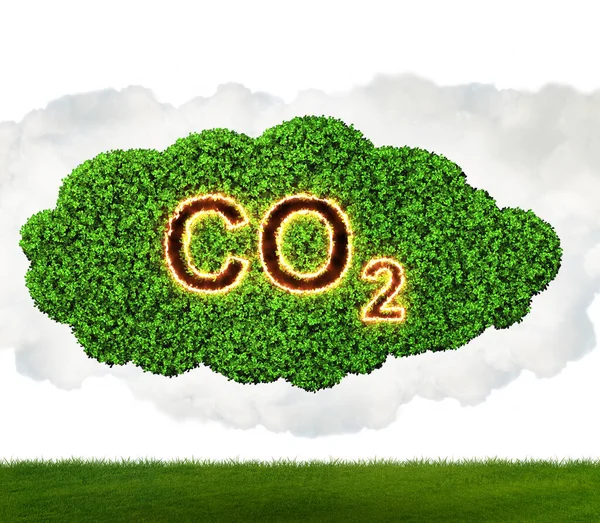 Ecological Concept Greenhouse Gas Emissions Rendering — Stock Photo, Image