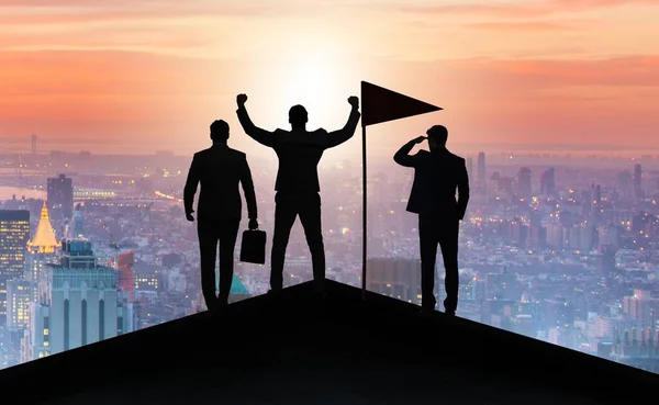 Businessmen Achievement Teamwork Concept — Fotografia de Stock