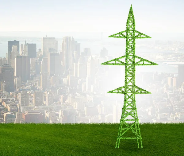 Green Eco Energy Concept Rendering — Stock Photo, Image