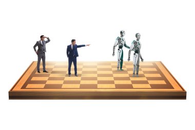İnsanların robotlara karşı oynadığı satranç kavramı