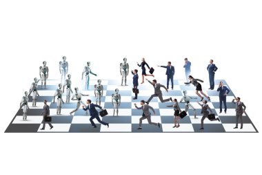 İnsanların robotlara karşı oynadığı satranç kavramı