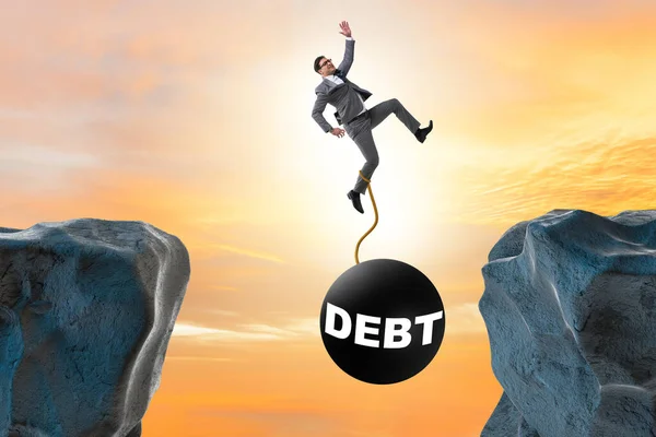Концепция Задолженности Кредита Предпринимателем — стоковое фото