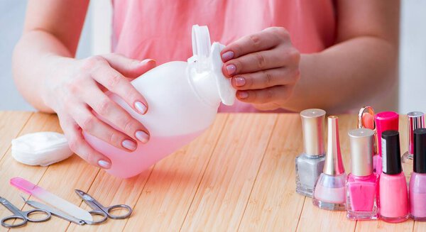 The beauty products nail care tools pedicure closeup