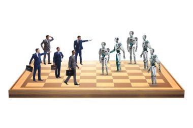 İnsanların robotlara karşı oynadığı satranç kavramı
