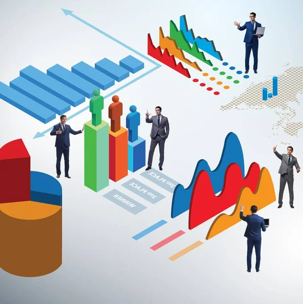 Zakenman Business Analytics Infographics Concept — Stockfoto