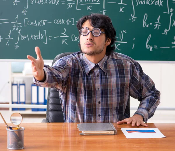 Legrační Učitel Matematiky Učebně — Stock fotografie
