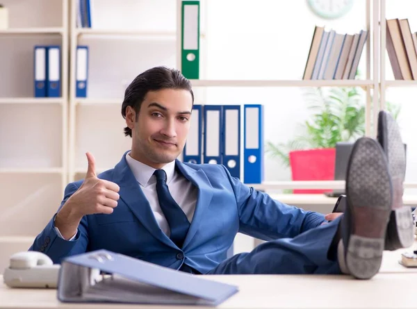Young Handsome Employee Office — Stock Photo, Image