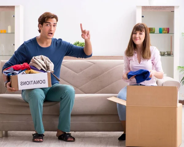 Concept Charity Donated Clothing — Stock Photo, Image