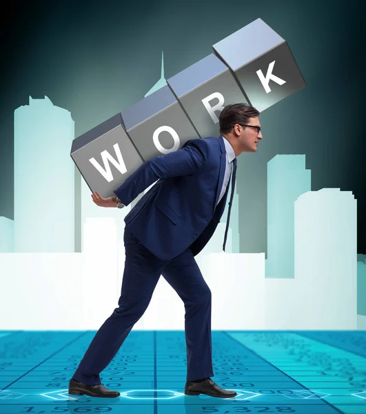 Businessman Working Too Hard Business Concept — Stock Photo, Image