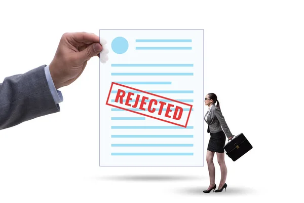 Woman Receiving Rejection Notice Her — Stock Photo, Image