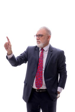 Sanal düğmeye basan eski patron beyazda izole edildi