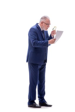 Eski patron beyazla izole edilmiş