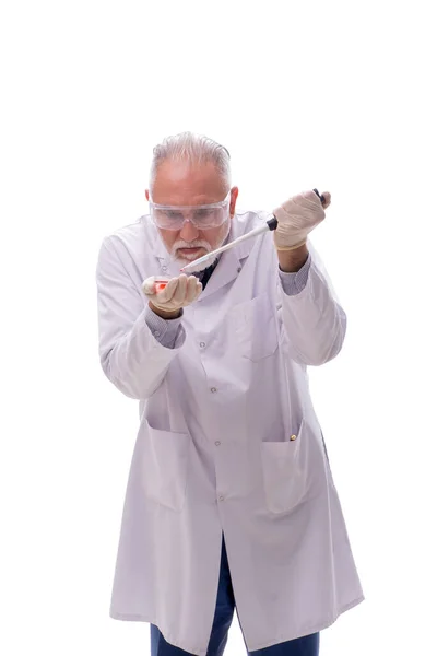 Old Chemist Isolated White — Stock Photo, Image