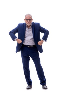 Eski erkek patron beyazda izole edilmiş.