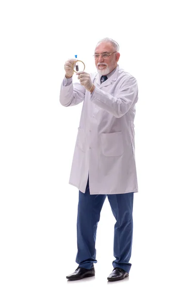 Starý Chemik Izolovaný Bílém — Stock fotografie