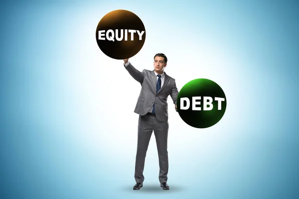 债务或权益概念作为融资选择 — 图库照片