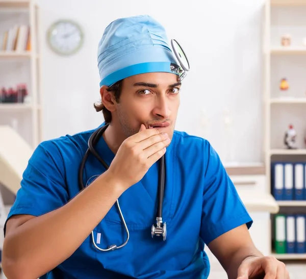 Mad Doctor Working Clinic — Stock Photo, Image