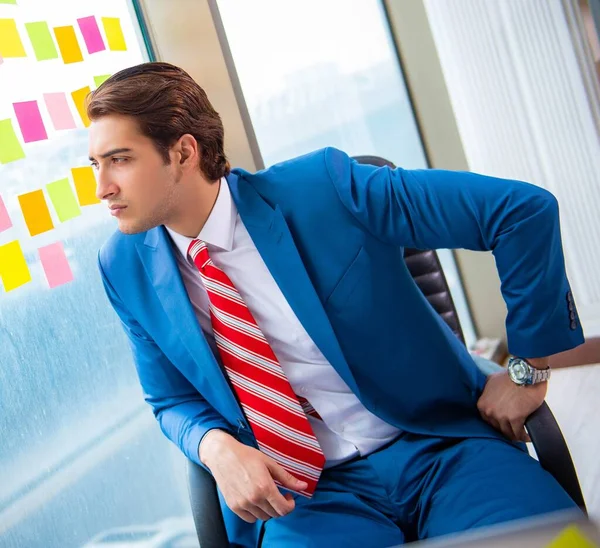 Young Handsome Employee Many Conflicting Priorities — Stock Photo, Image