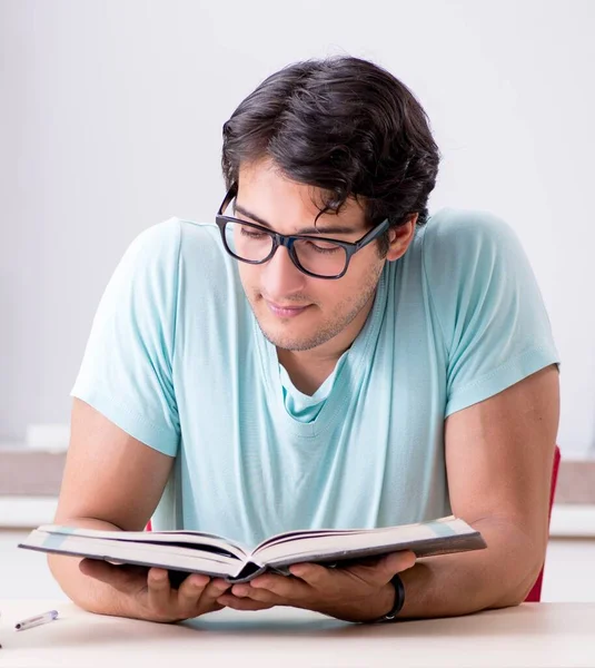Young Handsome Student Preparing School Exams — Stock Photo, Image