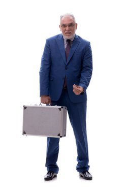 Eski erkek patronun davası beyazla izole edilmiş.