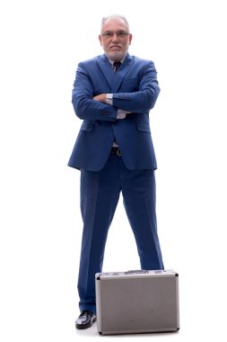 Eski erkek patronun davası beyazla izole edilmiş.