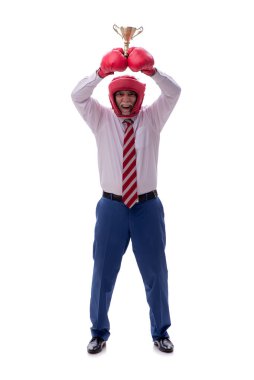 Eski patron boksu beyazlar içinde.