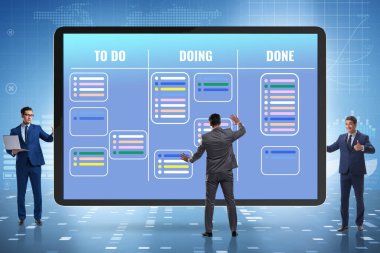 Olağanüstü görevleri olan çevik kanban yönetim kurulu