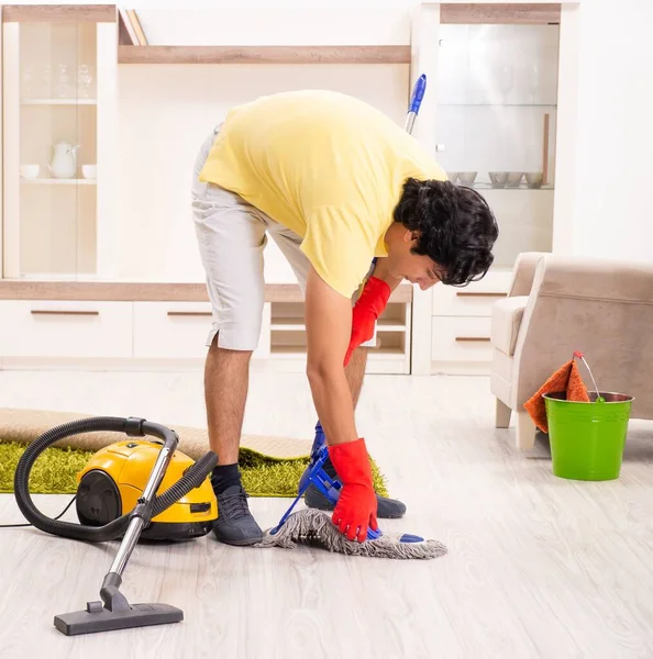 Young Handsome Man Doing Housework — Stock Photo, Image