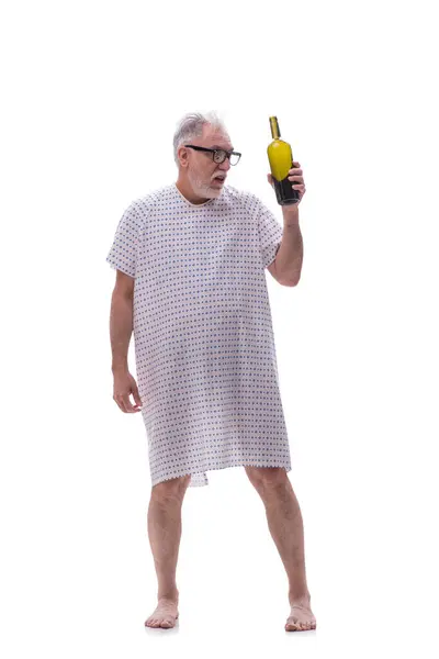 Yaşlı Alkolik Beyaz Bir Adam — Stok fotoğraf